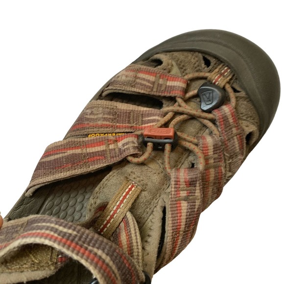 Keen Mens Brown Red Waterproof Sandals Bungee Hiking Shoe Size 5 - Picture 10 of 15